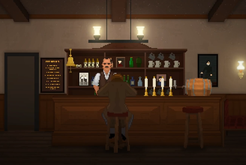 Watching <a href="/DaftLimmy/">twitch.tv/Limmy</a> play my friends <a href="/cloakanddaggerg/">Cloak and Dagger Games - Hob's Barrow OUT NOW!</a> and <a href="/WadjetEyeGames/">Dave Gilbert</a> 'The Excavation of Hob's Barrow' and who should I see but Sydney from The Slaughter, and he's brought the bar with him😅