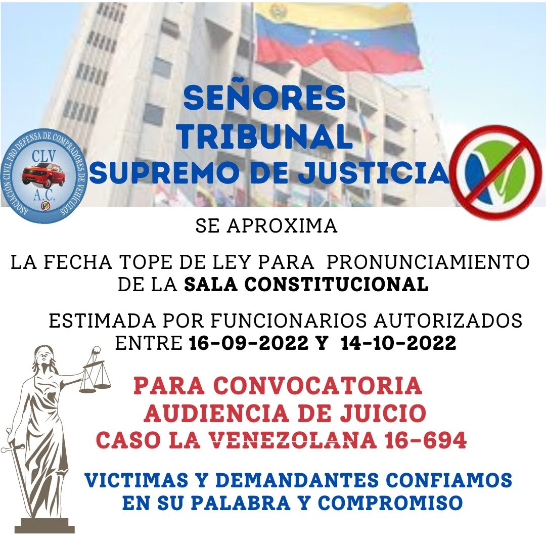 Hendrixleira's tweet photo. @TSJ_Venezuela En reunión de fecha 04-08-2022, Funcionarios autorizados por el despacho de la Magistrada notificaron que la Sala se pronunciaría al término del receso Judicial, es decir, a partir del 16-09-2022, y que la ley establece como fecha tope `para llamado a Audiencia el 14-10-2022 https://t.co/EgMGzvEIKc