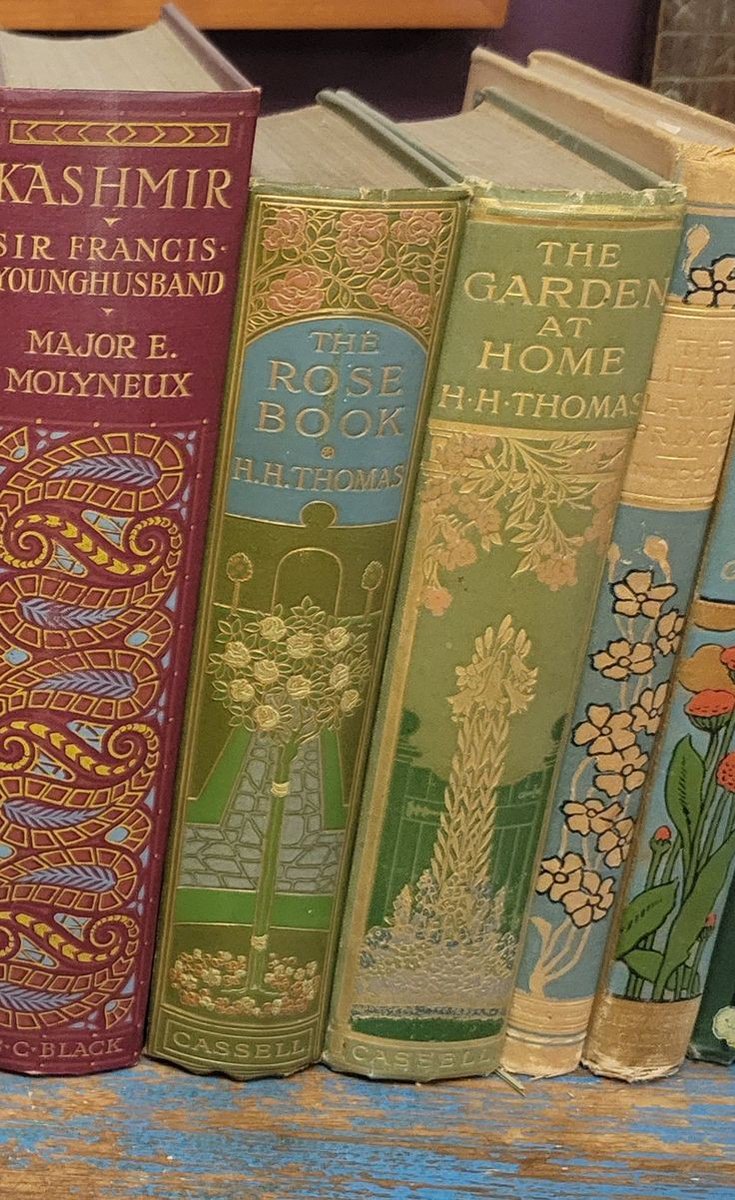 vintage green library;