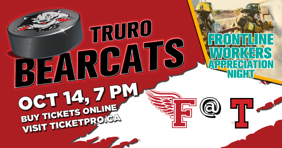 Rath Eastlink Community Centre (@centrerath) on Twitter photo Our <a href="/trurobearcats/">Truro Junior ‘A’ Bearcats</a> game this Friday night at 7pm against @FRedWingsHockey is to celebrate and recognize all of our hardworking frontline workers. Join us for another game full of great hockey, prize giveaways, intermission games & MORE:
…heastlinkcommunitycentre.ticketpro.ca Our <a href="/trurobearcats/">Truro Junior ‘A’ Bearcats</a> game this Friday night at 7pm against @FRedWingsHockey is to celebrate and recognize all of our hardworking frontline workers. Join us for another game full of great hockey, prize giveaways, intermission games & MORE:
…heastlinkcommunitycentre.ticketpro.ca