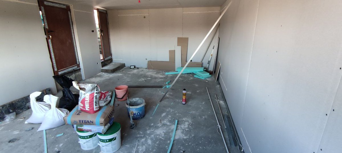 TaiyoRobotics's tweet photo. We have also started construction on our web2 offices, which we owned before Taiyo.

We are expanding fast with remote and physical workers, so we have bigger needs for office space and desks and have started an expansion plan to have a completely segregated Web3 office. https://t.co/VghU2QSDBW