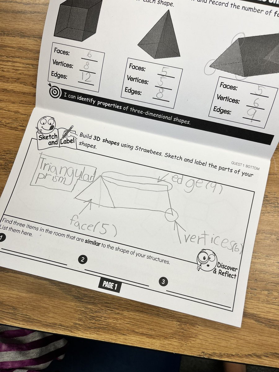 3rd graders built 3D shapes with <a href="/strawbees/">Strawbees</a> Students then sketched and labeled the faces, edges, and vertices! <a href="/OSchool4/">School 4</a> <a href="/OSchoolsPR/">Oceanside School District #OSD_NY</a> <a href="/DrMChristiansen/">Matt Christiansen, Ed.D.</a>
