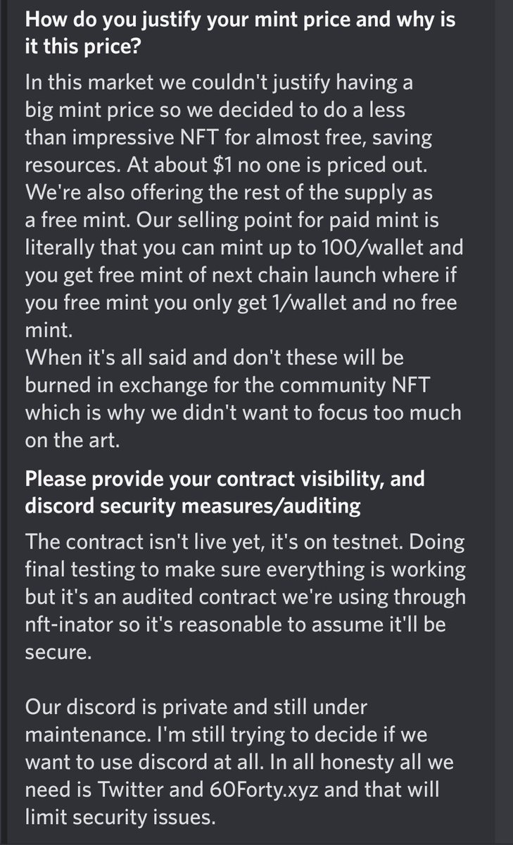 60FortyNFT's tweet photo. Transparency #CollabRequest
This is basically a roadmap before the official roadmap. #Alpha #NFTCommumity #NFTdrop #NFTProject #StrongerTogether
#ApeReunion https://t.co/3QFL7JNmcZ