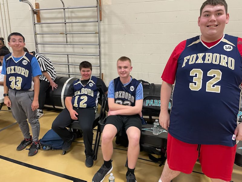Some great action shots from Foxboro’s first-ever Unified Basketball game.  Thanks to Taunton for hosting the Warriors and Hornets..!  Next game Thursday at Mansfield.