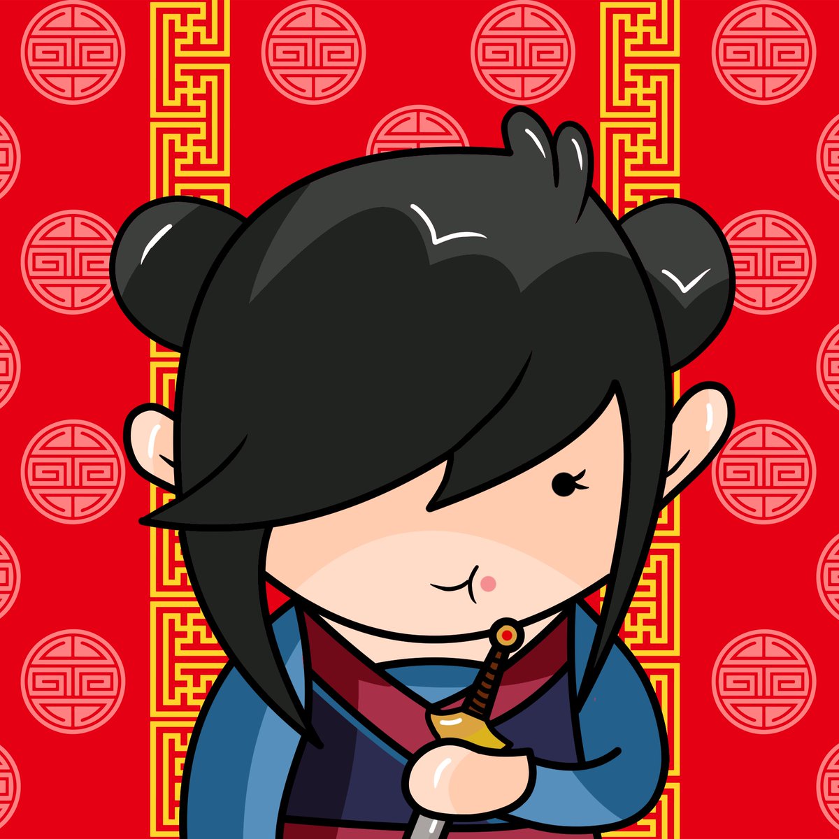 Today is International Day of the Girl Child.

Betty is dressed as Disney's Mulan who symbolised girl power.

#alphabettydoodles #internationaldayofthegirlchild #mulan