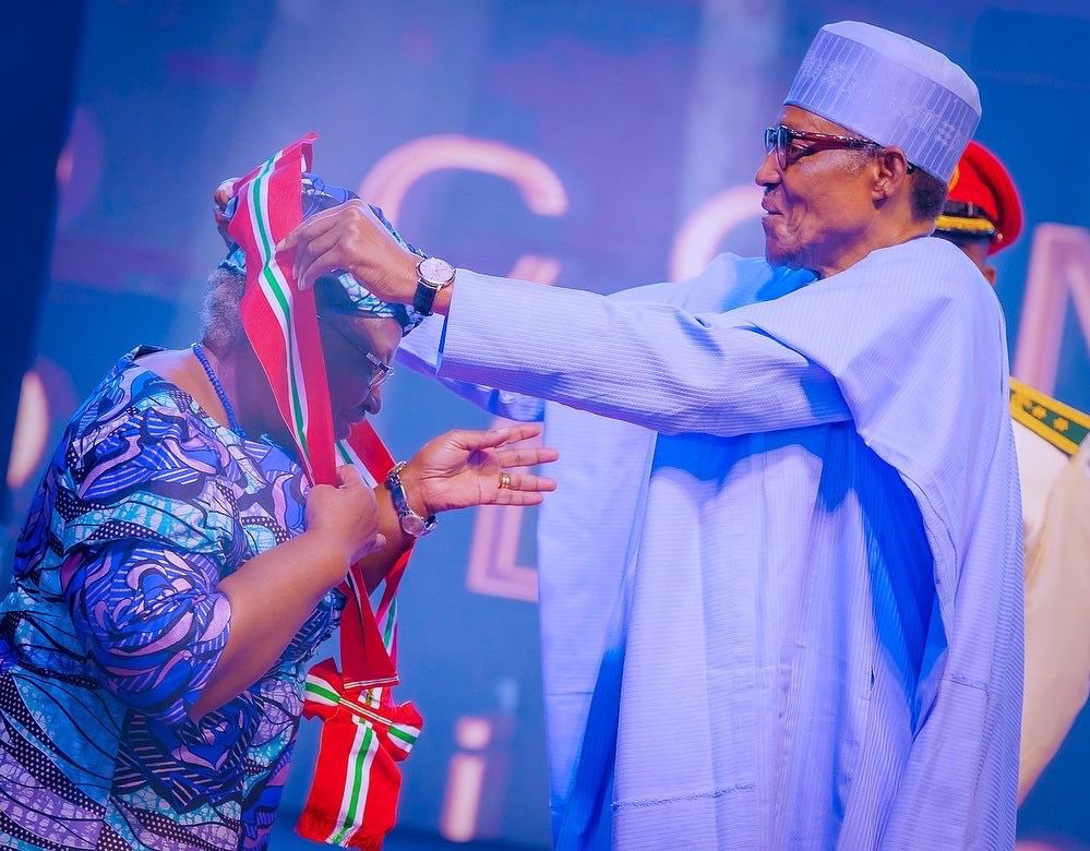 Congratulations to our Deputy Secretary General @AminaJMohammed & @wto Director General Ngozi Okonjo-Iweala for being awarded the national honor as the Grand Commander of the Order of the Niger, [GCON].