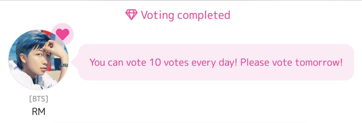 JoonVotingSquad's tweet photo. Remember to daily vote on these webs/apps in order to increase RM's popularity. It takes less than a minute each!

Star - 6 votes per day
https://t.co/LTUbMyIU9H

Nehan - 1 vote every 10h
https://t.co/Tpi8lTCASG

Kpop Juice - 1 vote per day
https://t.co/HnLb6a1IYl

#JoonVoting https://t.co/rPPZlggFt9