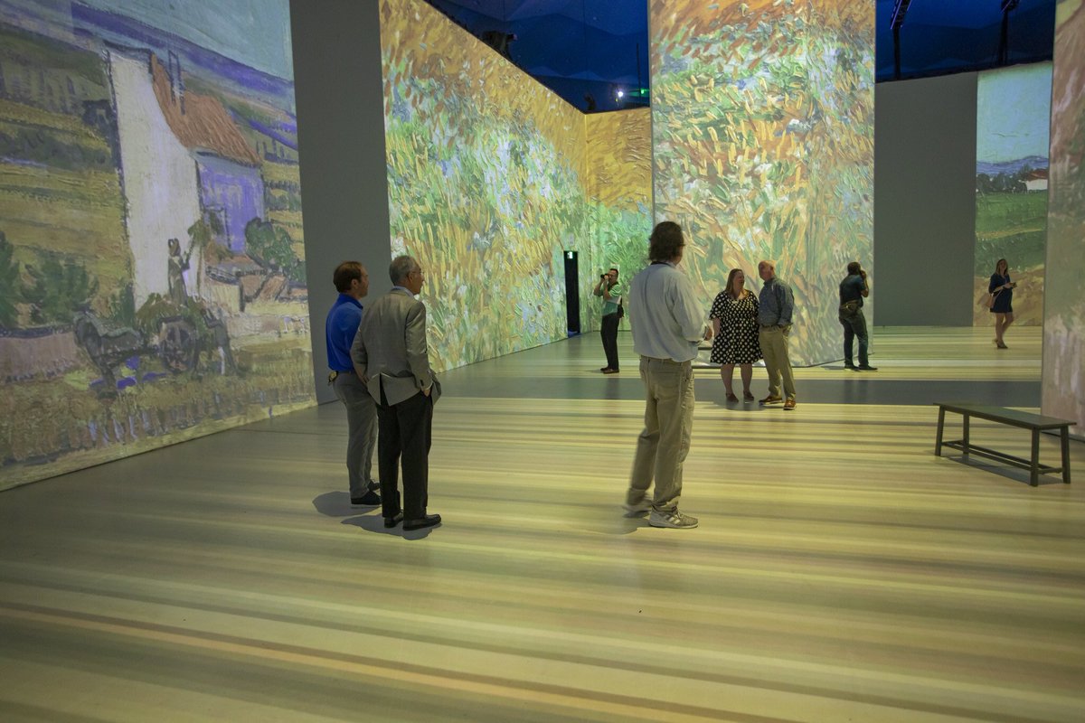 CityofJax's tweet photo. Have you heard?  The Beyond Van Gogh immersive art experience has been extended for 3 more weeks, until the end of November.  

300 works in 30,000 square feet at 712 N. Hogan St really is something to see. Go to https://t.co/mz8Qbg3rzl for availability and tickets. https://t.co/GGLF1d9lYy