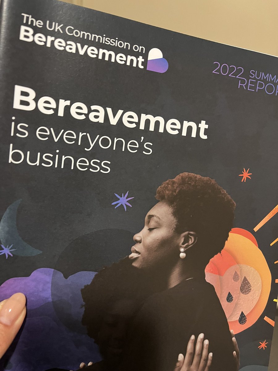 <a href="/theUKCB/">UK Commission on Bereavement</a> Thankyou for sharing your report findings and organising todays event. Lovely to be in the room with some hugely inspiring people, some sharing their stories of grief <a href="/jacks_rainbow/">Lucy Herd</a> 🌈🙏🏻