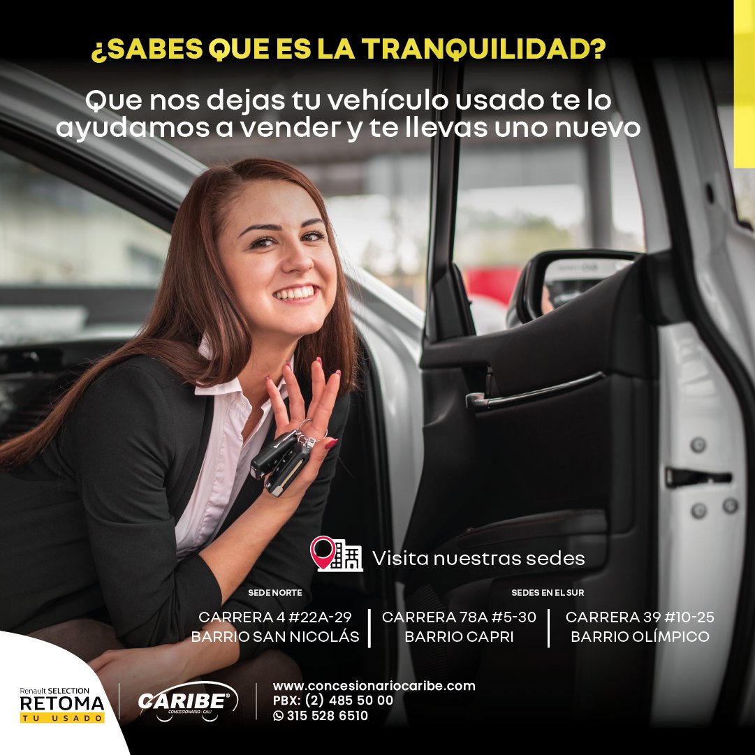 CaribeRenault's tweet image. Vendemos tu vehículo usado sin preocupaciones.

¡Caribe tu mejor opción!

WhatsApp: 315 5286510
Web: ow.ly/hXhq50L7vPR
PBX: 485 50 00

#USADOS #COMPRAMOS #Caliescali #CALIVE #Buga #Jamundi #Cali #Colombia #Multimarca #estrena #calive #bugavalle #palmira #calisur #calinorte