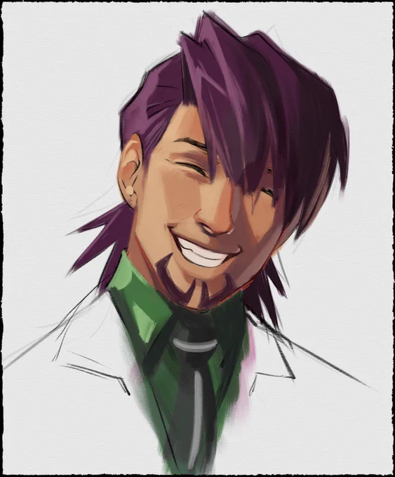 On tonight's stream I'll be trying out Rebelle for Tutorial Tuesday! Maybe I should call it Try-It Tuesday? Anyway, Rebelle is a digital art program that simulates traditional media, among many other things! It's also on sale for $10! This Kotetsu drawing was an experiment :D 