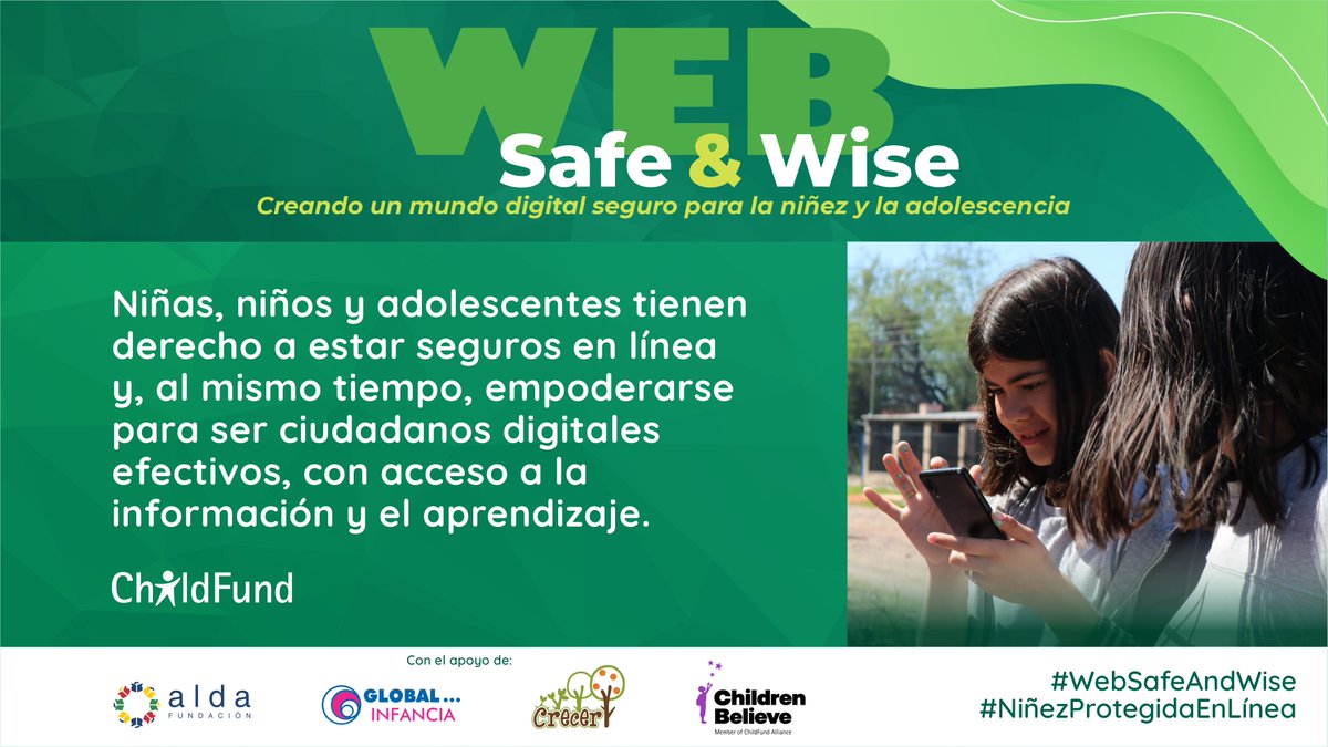 El mundo digital tiene beneficios y riesgos. 😖 La campaña #WebSafeAndWise apunta a proteger a niñas, niños y adolescentes de la explotación y el abuso sexuales en línea, y empoderarlos para que se beneficien de la conectividad digital. 🙌🏽 Conocé más en bit.ly/WebSafeWise.