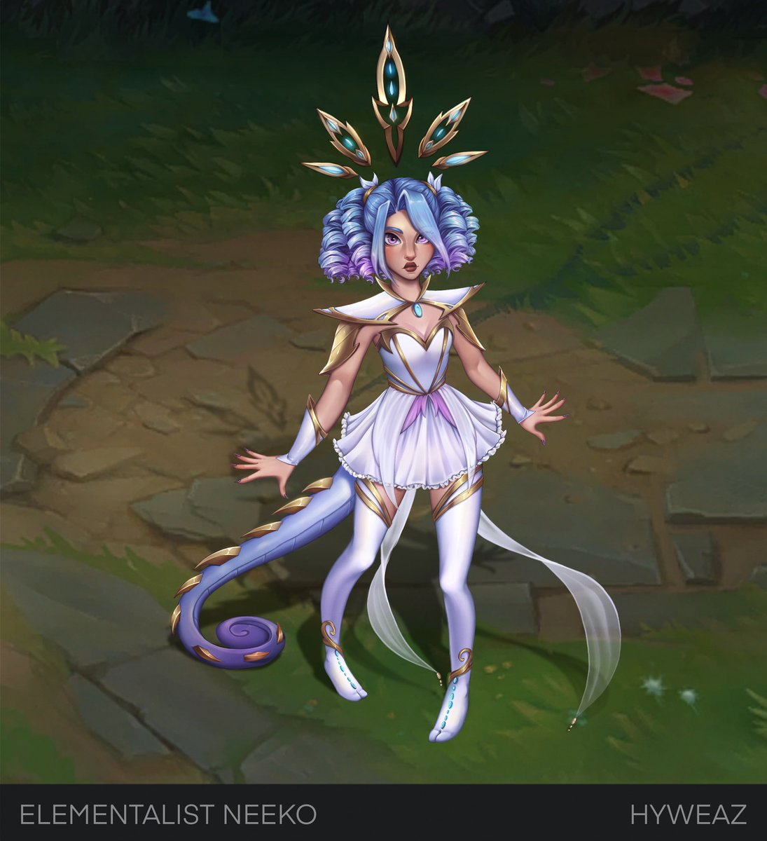 HyWeazz's tweet photo. Day 11 | Elementalist Neeko 
#Conceptober2022 #LeagueOfLegends https://t.co/gRc7l406NO