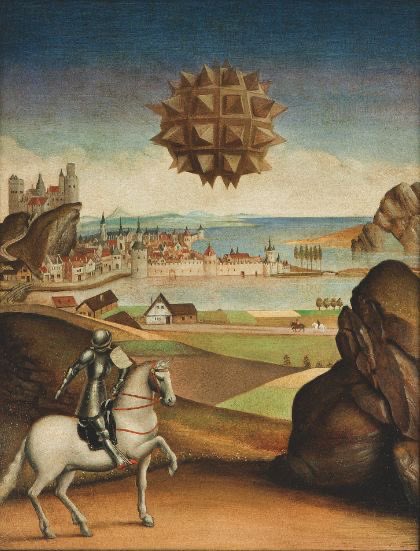 xe0_xeo's tweet photo. Paintings by French artist Laurent Grasso from a series titled "Studies into the Past" https://t.co/zWZHFqqpri