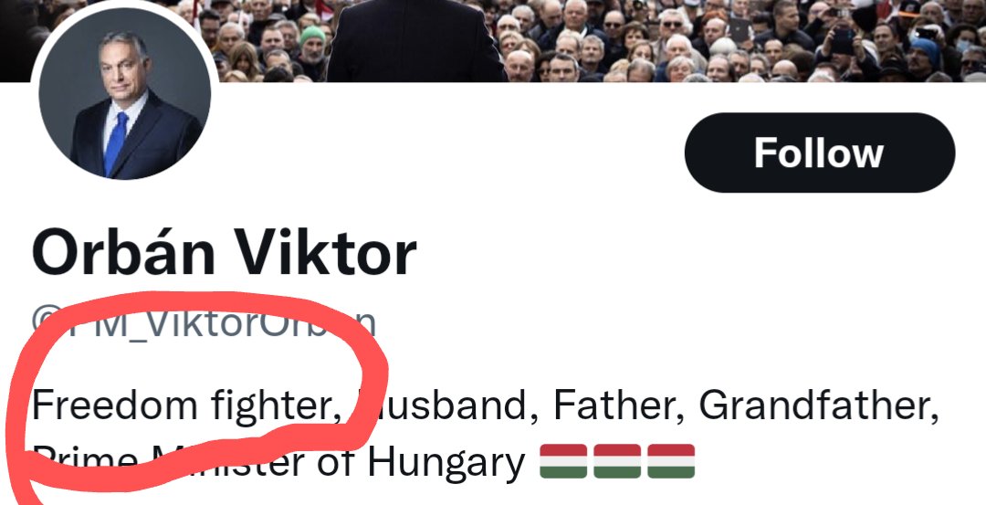 panpeterworld's tweet photo. @PM_ViktorOrban @realDonaldTrump "freedom fighter" 😂😂😂 https://t.co/Uk8erDVy9B