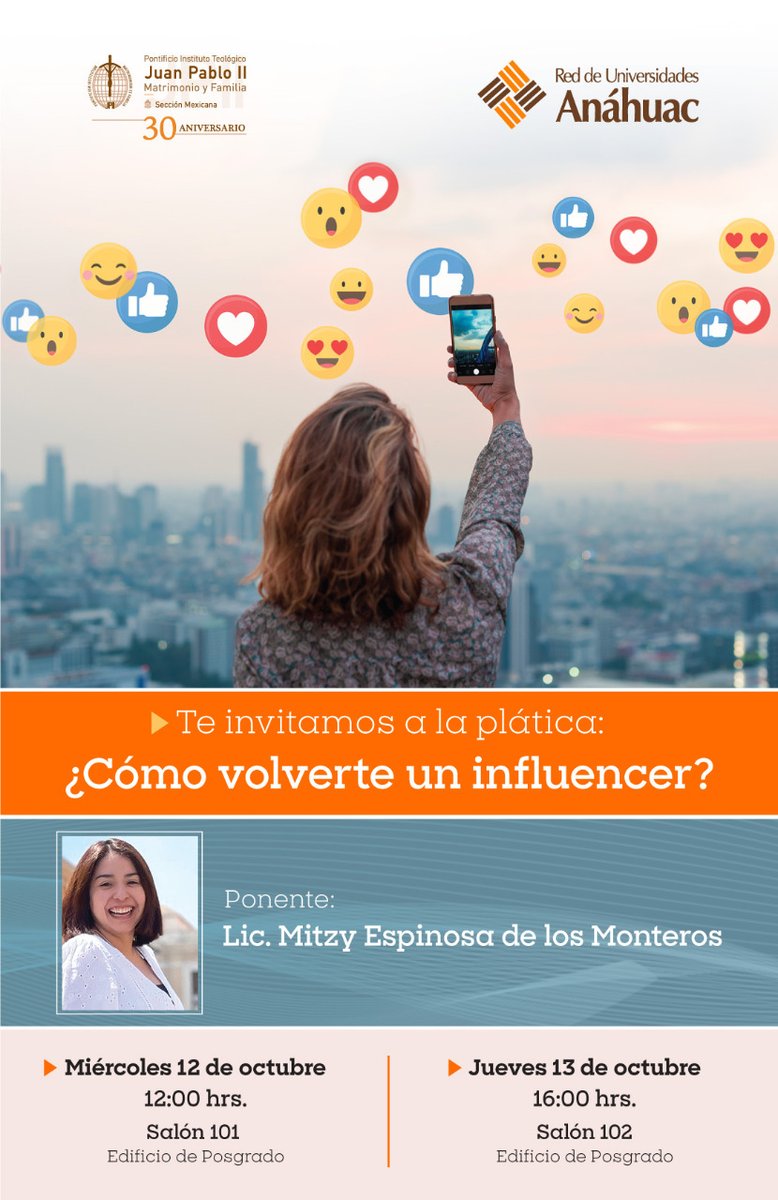 IJuanPabloII's tweet photo. #DíaOv | ¿Quieres ser un #influencer?    

¡Este taller en el #DíaOV te dará herramientas para lograrlo!

 Inscríbete aquí 👉🏼 https://t.co/MV4V1vcP2A 

¡Conoce nuestra #licenciatura en Desarrollo Humano y Familiar y ... #TranformaElMundo 🌎! https://t.co/KKSgtYOYXM