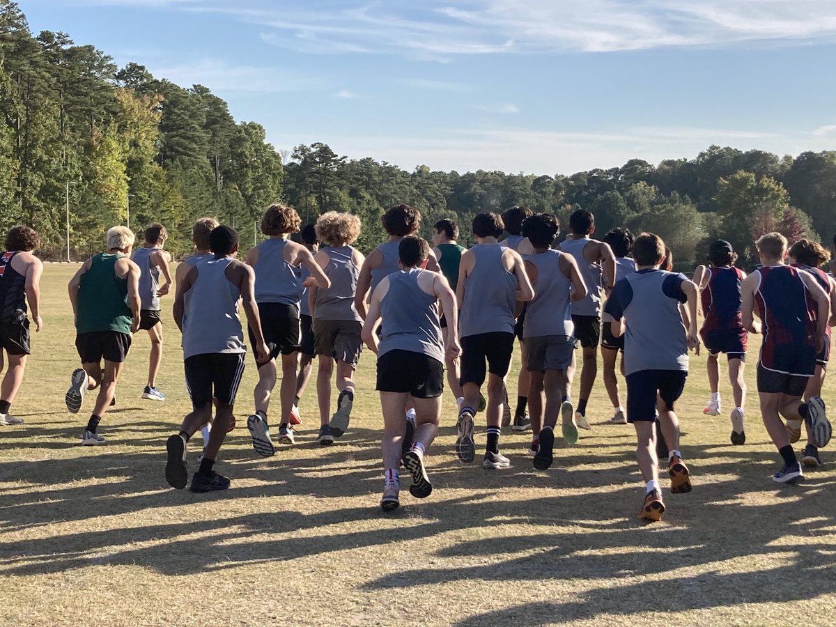 Today’s our home meet at WakeMed Soccer Park. Boys are off!
