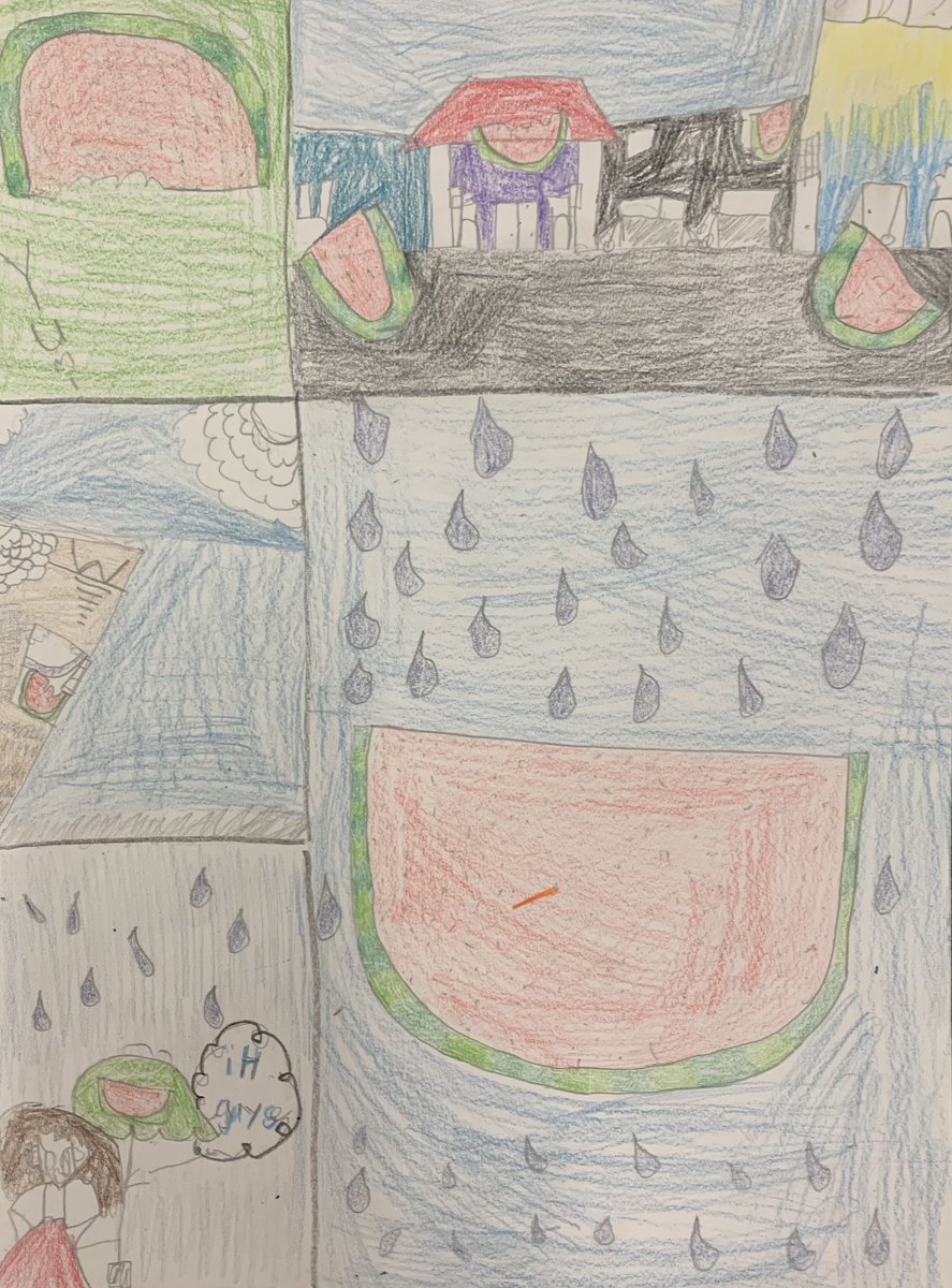 Students had a blast creating their own version of “ Cloudy with a chance with Meatballs”. They looked at main subject, setting, and opinion for their project.#cobbartrocks  #ArgyleArt <a href="/ArgyleElem/">Argyle Elementary</a> <a href="/ggette22/">Georgette Clinton</a>