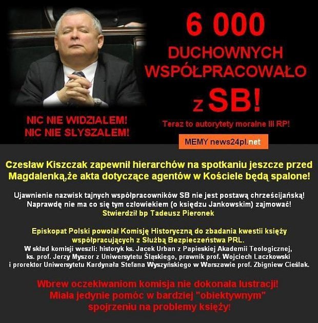 Może ktoś nie wierzy ale to prawda że 6000 księży to kapusie więcej tu 👇👇 wiadomosci.wp.pl/6-tys-duchowny…