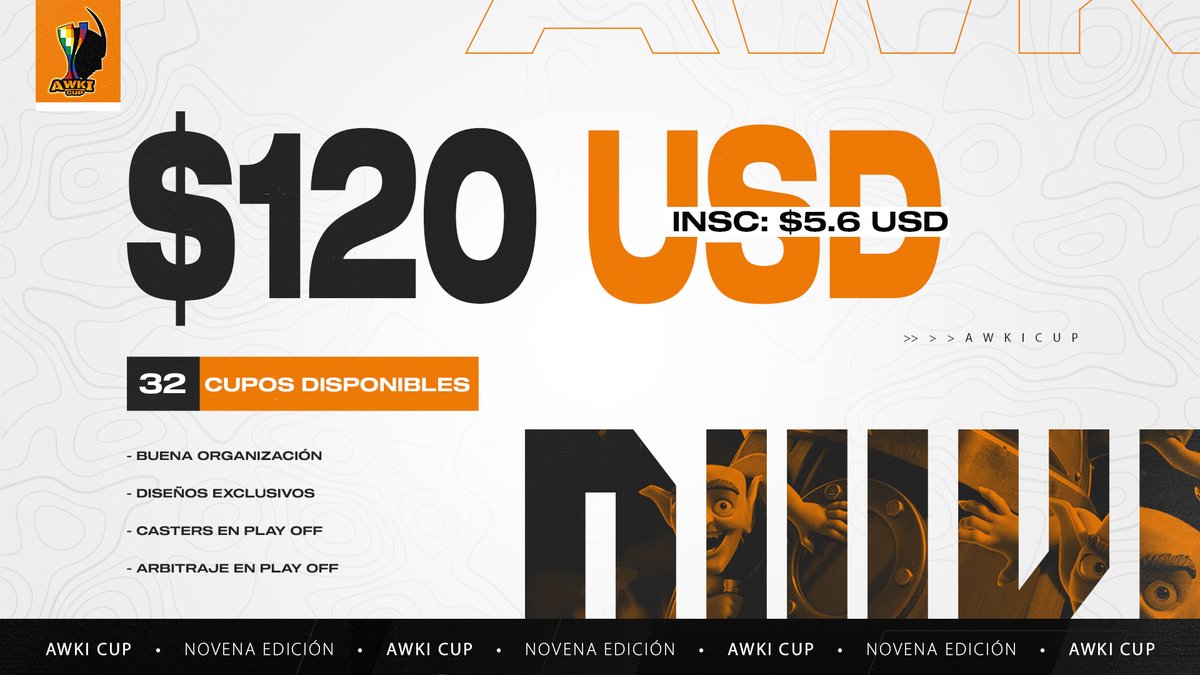 #CR | Awki Cup 🔱- 9ᵃ Edición | ¡Inscripciones Abiertas! ¡Últimos cupos! 👊

🔱 Una liga bien organizada, de las pocas confiables que quedan en la actualidad y que cumple ¡inscríbete! 🔥

🔱32 equipos
💰$120 USD

📩Más info al DM 😎

#Gaming #AwkiCup #VamosPorMá