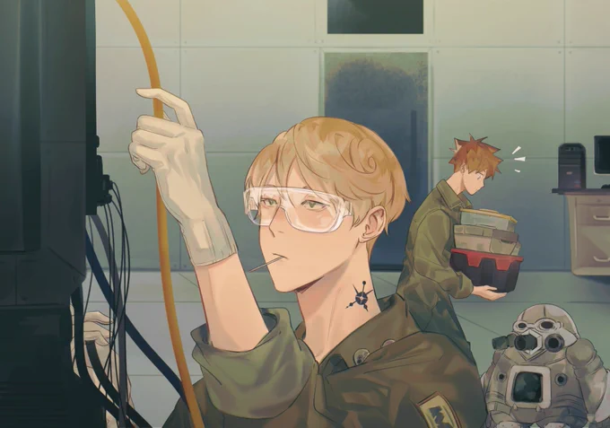 I remember once in a while that I have art I can post lolthese are the pieces I drew for   I'm in another khr zine at the moment too! khr is forever!!#KatekyoHitmanReborn 