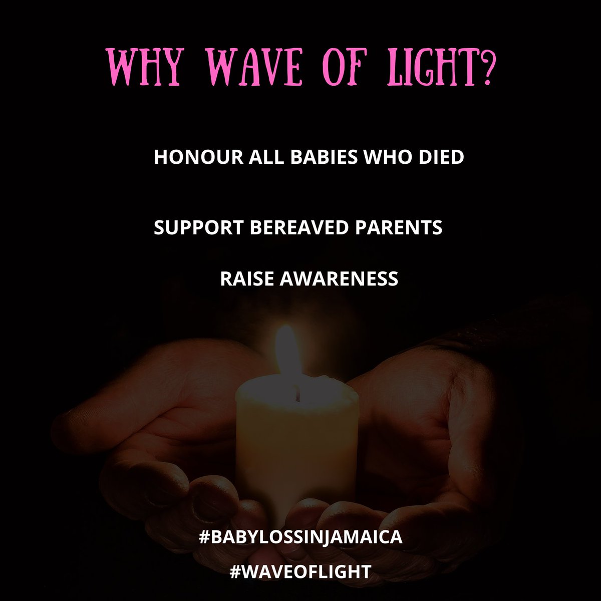 4Damani's tweet photo. On October 15, we will host our annual #waveoflight to light up the world and show how short yet impactful our babies lives were. Please join us at Emancipation Park in Kingston or Skylark in Negril, and if you can't, light your candle wherever you are #BabyLossAwarenessWeek https://t.co/5H92Rs5AAm