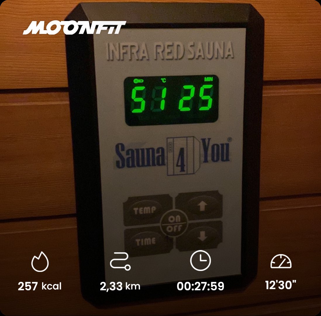 0Functional's tweet photo. Day 2; Halloween week with @MoonFitOfficial just walked of a fun sized Kit Kat pack while the sauna was heating up. Time to give my muscles and head some time to relax. #Run2Eat #Burn2Earn #Moonfit https://t.co/KLmSMjtZAs
