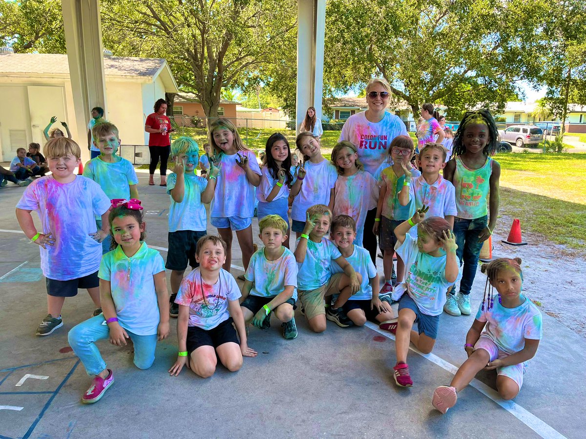 SamSexton_2's tweet photo. My first Color Fun Run was a blast! Thank you Westgate PTA for organizing such a special experience for our students and to all the families that participated and volunteered! @my_pcs https://t.co/U1DSIOUL5r