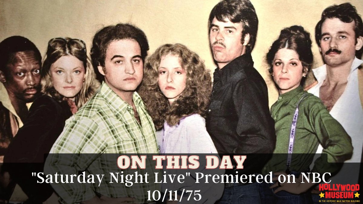 On this day in 1975 #SaturdayNightLive created by #LorneMichaels, premiered on NBC with #GeorgeCarlin as host and starring the 'Not Ready for Primetime Players' #GildaRadner #JohnBelushi #JaneCurtin #GarrettMorris #LaraineNewman #DanAykroyd #ChevyChase. #snl is in its 48th season