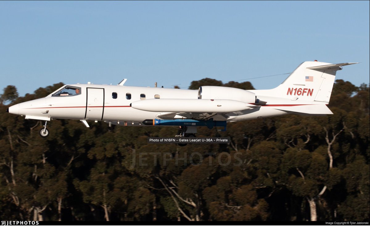 TheSnoopySnoop's tweet photo. Interesting 👀 pair of Learjet 35's with nice pods. Owned by GH Equipment 

#FST51 N51FN
(Photo courtesy Josh Kaiser)

#N16FN N16FN
(Photo courtesy of JetPhotos)

#AvGeek #planespotting #milair #haveglass https://t.co/4GZmGPb623