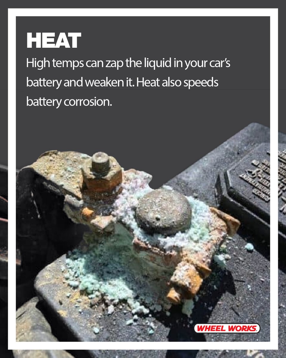 WheelWorks's tweet image. When the temperature changes, your battery may be affected. Stop by your local Wheel Works to make sure your battery is ready to face the climate changes ahead. #WheelWorks #Battery