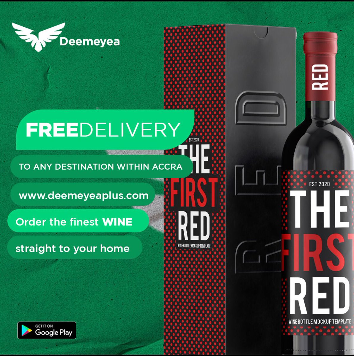 deemeyea's tweet photo. Order the finest Wine Straight to your anywhere the party dey in Accra!!!
Free Delivery
#freedelivery #ghanawedey #partypeople #Ghana https://t.co/lI6nzQfmih