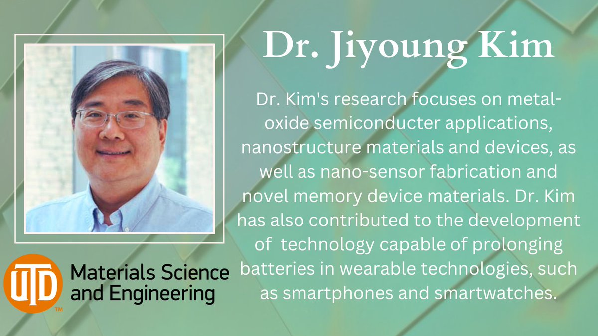 UTDMaterialsSci's tweet photo. Today is National Kim Day! Here at #UTDMSE we wanted to highlight Dr. Jiyoung Kim and Dr. Moon Kim. Learn more about them and their achievements with the links below. #UTD #MakingThingsThatMatter #MaterialScience #Engineering
https://t.co/grRHHtzdav
https://t.co/FvuPC8hx0p https://t.co/rlFWT0tmQ9