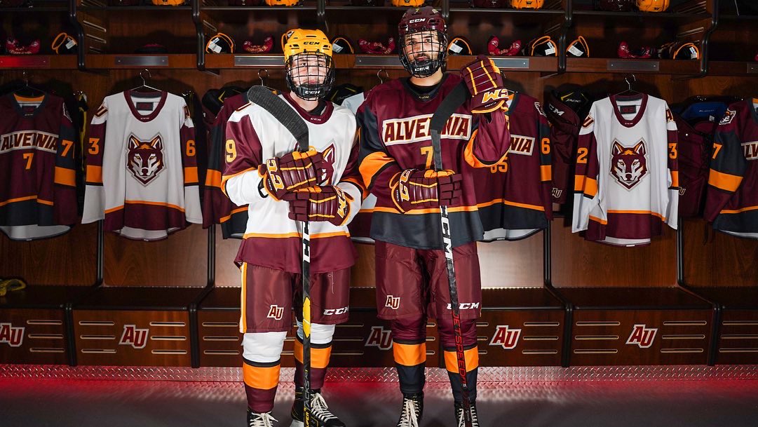 VernAthletics's tweet photo. New Team, Fresh Look for Alvernia’s NCAA Men’s Hockey. Check out the full look https://t.co/YFGTgubJIU
.
.
The inaugural season of NCAA Men’s Ice Hockey gets under on October 28th. https://t.co/FEIAQqtBdm