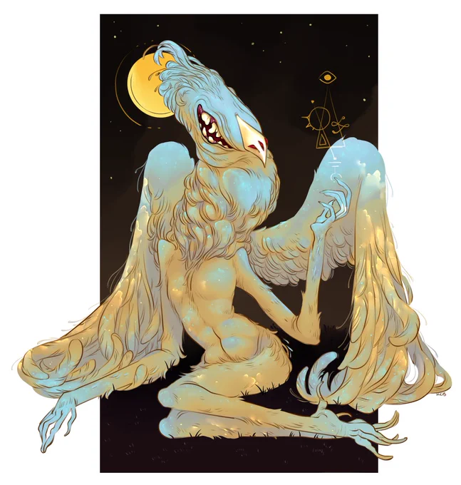 I'll never get over this incredible piece I commissioned from  of my Flighted One!! Completely unreal to have this beast drawn by one of my favorite artists  