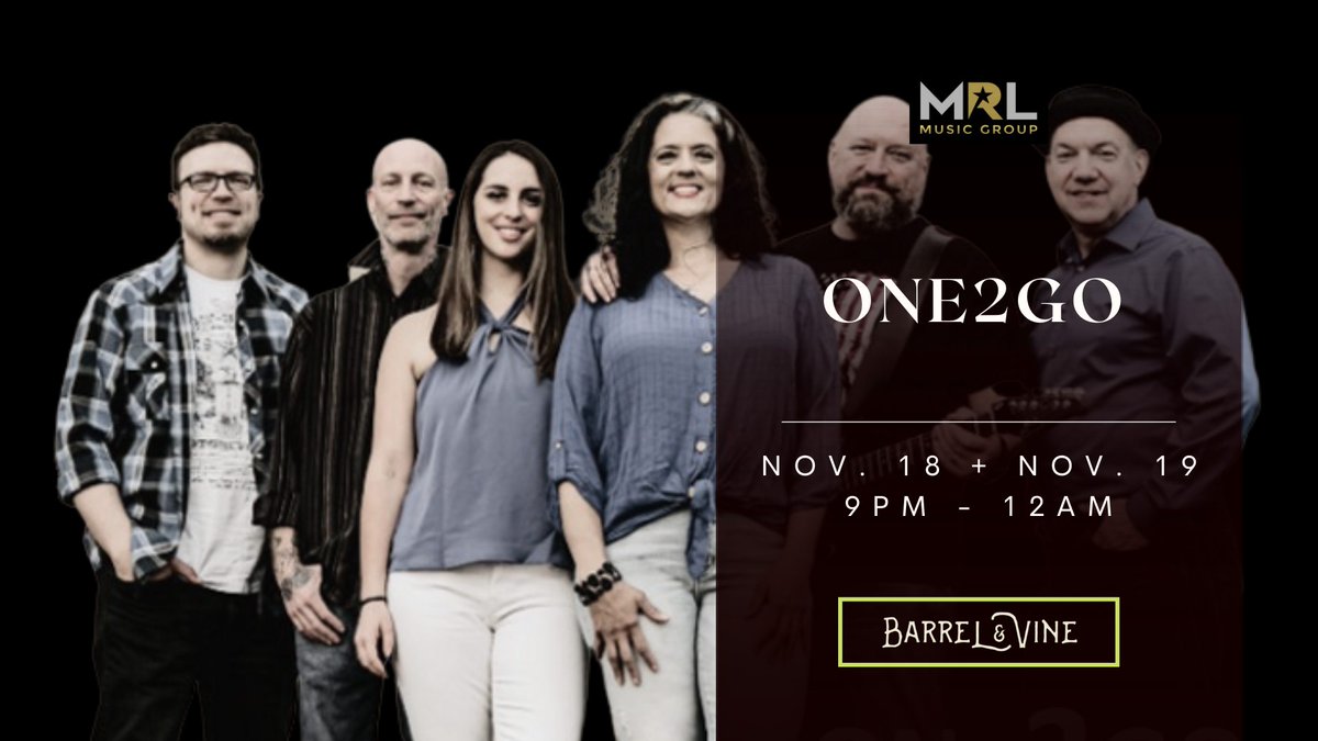 One2GoBand's tweet photo. One2Go Weekend at @BVOmaha in November! Join us for two great nights of music, dancing, food, drinks, and fun! Reservations at https://t.co/f7hP3yK15j

Friday, Nov. 18: https://t.co/JIIAqiM09c
Saturday, Nov. 19: https://t.co/fl8noVvWXt

#One2GoBand #BarrelAndVine #OmahaLiveMusic https://t.co/h2CPDEzb21