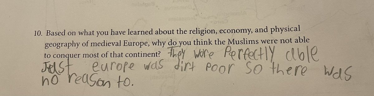 RT @Sacrobosco2013: I don’t know what answer my kid’s history teacher wants, but this is the correct one. https://t.co/z6JtCMRaaC