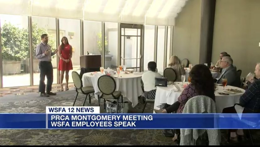prcaMGM's tweet photo. Monthly PRCA meetings allow for professional development opportunities on a regular basis, and today our members enjoyed hearing from WSFA’s John Shyrock &amp; @bethanyWSFA on the changing media landscape. https://t.co/99w2SCqfAS https://t.co/xrYUEhyCu5