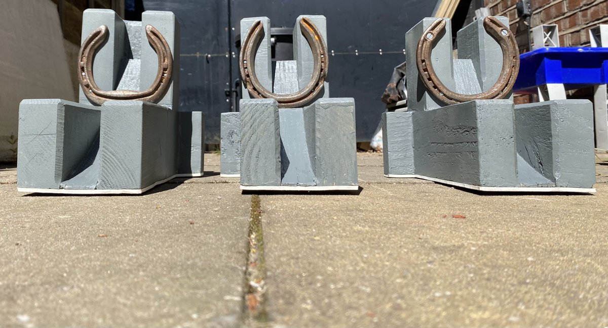 Here's a sneaky peak at the starting chocks we made for the National Hill Climb Championships.  We hope that the old horseshoes bring all the competitors good luck on the Old Horseshoe. amazon.co.uk/photos/share/y…