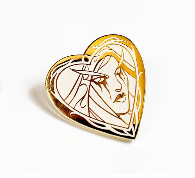 MichelleStWolf's tweet photo. No matching Jaina pin this time, but this Sylvanas pin strongly reminds me of a Dove chocolate heart. Valentine's Day?

https://t.co/D4TCWNqJ43

#sylvanas #sylvaina https://t.co/DglaXSS8we