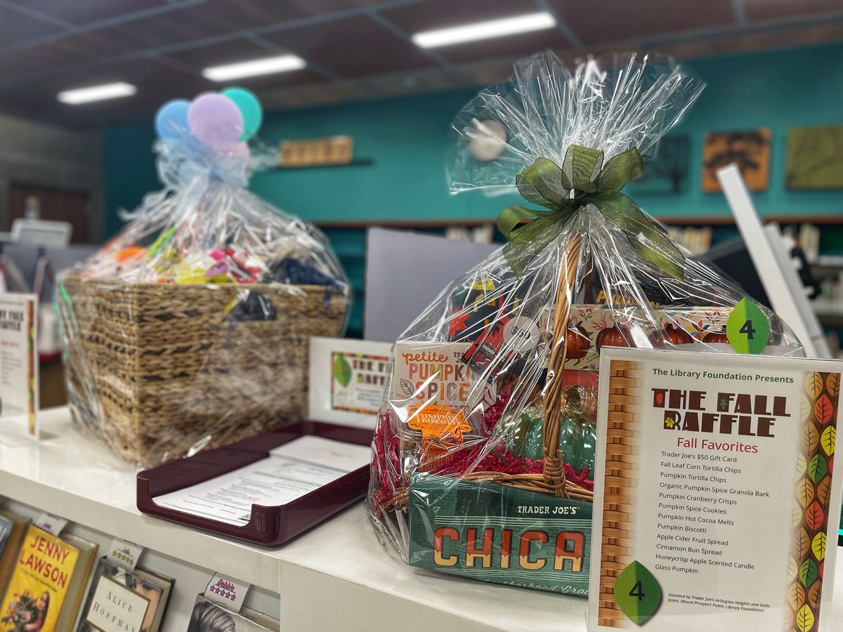 The Mount Prospect Public Library Foundation Fall Raffle is back! Purchase tickets online, at the Main Library, or South Branch through Sunday, October 23. Learn more about the raffle and the Library Foundation at mppl.org/community/libr….