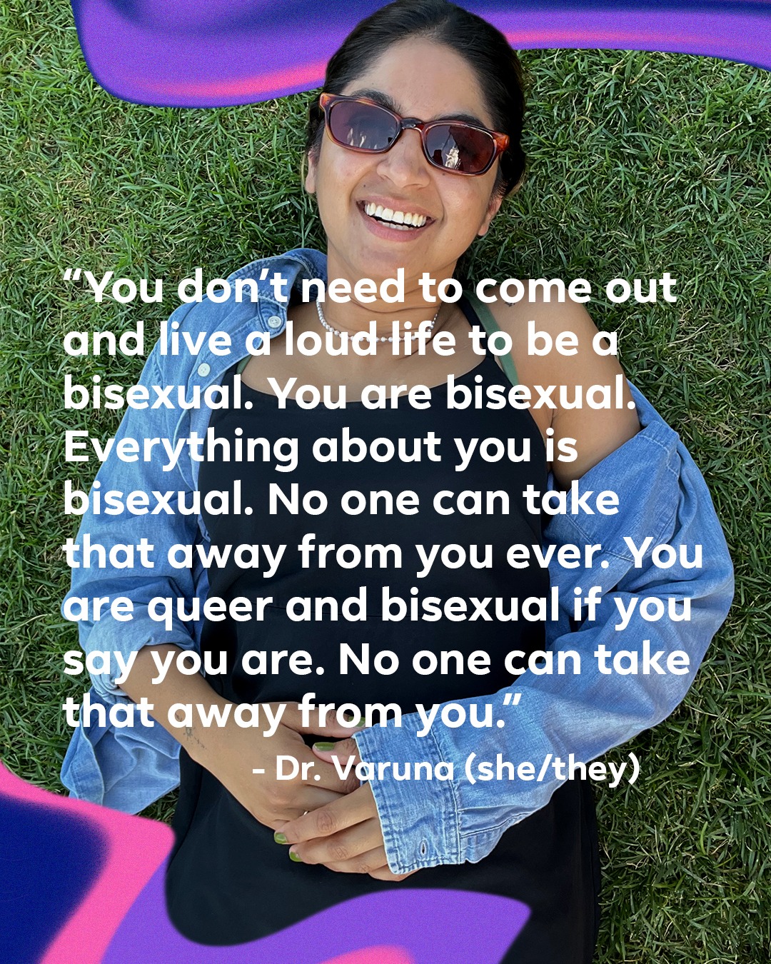 2 pic. South Asian sexual health educator Dr. Varuna S. (@varsrinivasan, she/they) of the ‘LGBTQ Professionals’ Facebook Group shares her thoughts on coming out and staying authentic to who you really are. #ComingOutDay https://t.co/8bG4HTXFCv