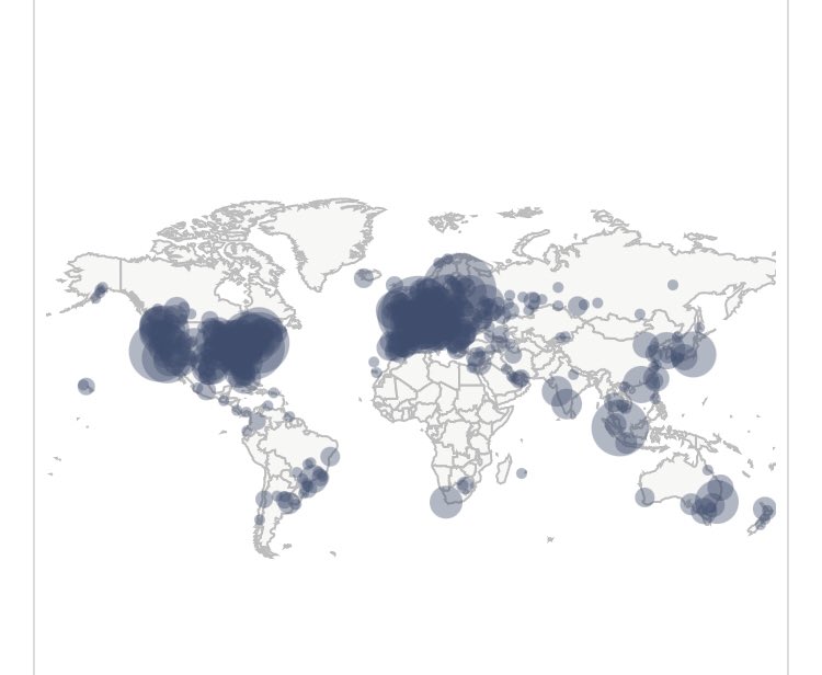 BeetcoinBee's tweet photo. #Bitcoin map with nodes distributed around the world:

https://t.co/WYdPeGgFPF https://t.co/PnW9uvwyZS