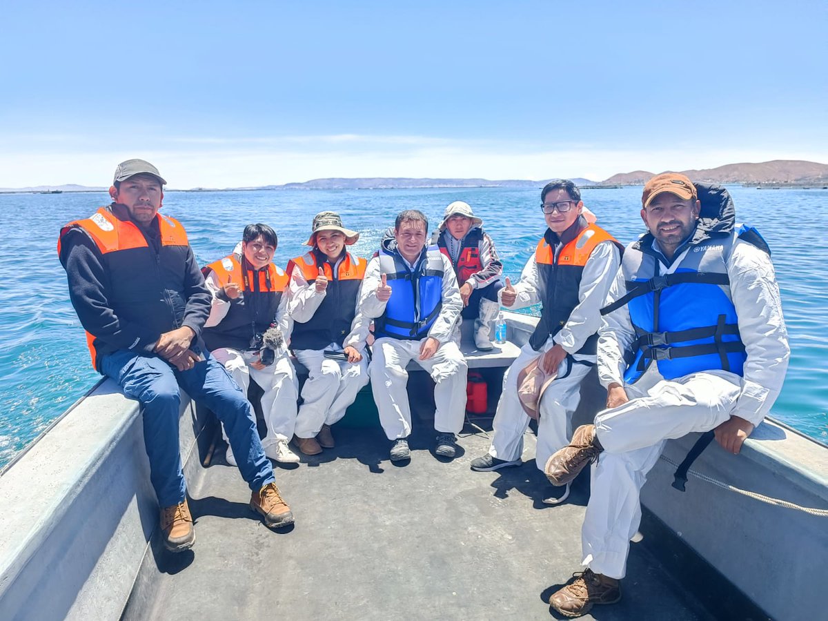 PNIPAPeru's tweet photo. #PUNO | Un equipo del Programa Nacional de innovación en Pesca y Acuicultura (PNIPA), viene visitando proyectos innovadores en esta ciudad como el de la empresa #Acuinova y el de la #UniversidadNacionaldelAltiplano, quienes vienen mejorando su producción de truchas. https://t.co/isKhcn2vjn