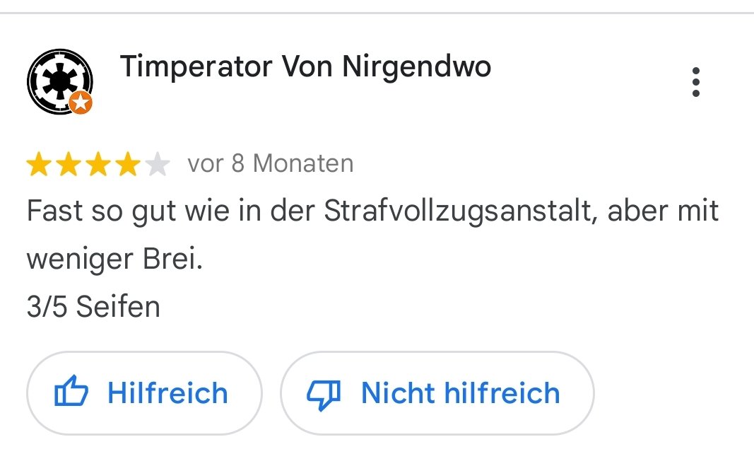In den Reviews einer willkürlichen #Pizzeria gefunden...