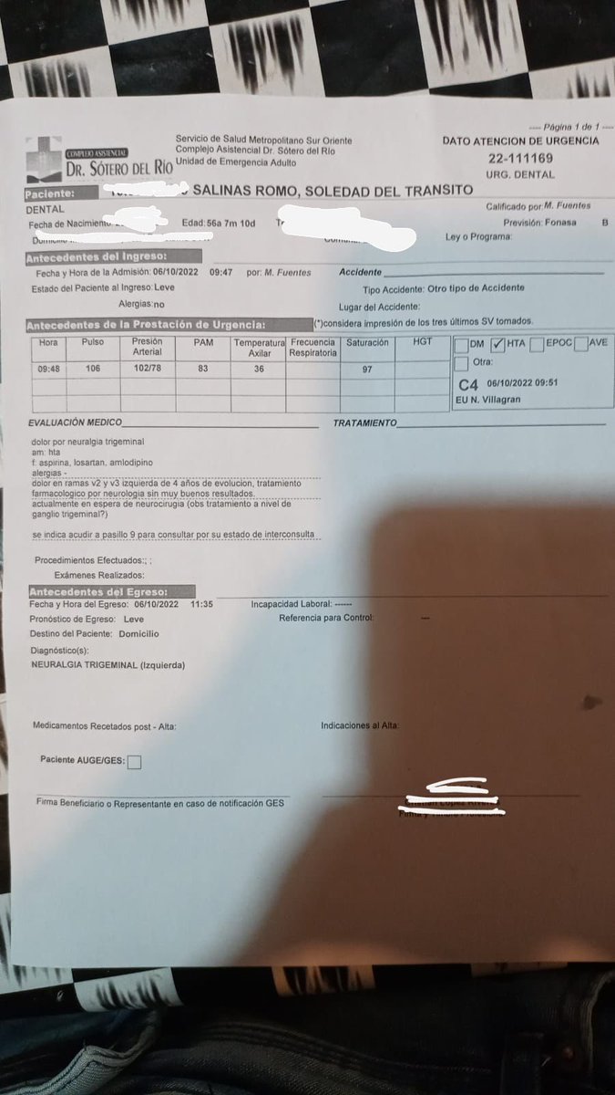 parenelwebeoo's tweet image. 🛑ayúden a difundir,🙏🏻 ella es madre de una amiga, está sufriendo mucho,por extraerle mal una muela en el #cesfamgranjasur está en lista de espera para poder operarla y que logre recuperar su vida normal sin el dolor neurálgico que la invalida totalmente @SoterodelRio