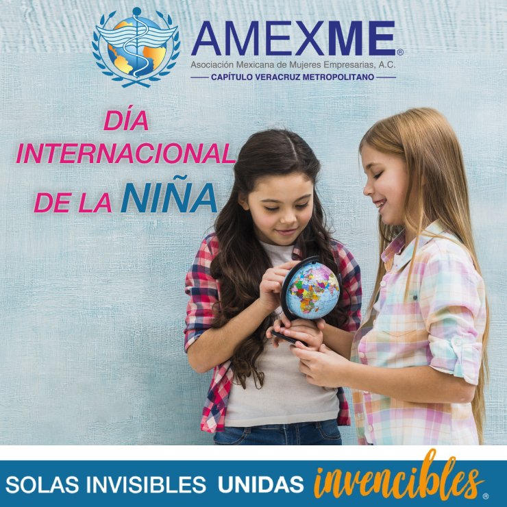 📰📍Hoy 11 de Octubre se conmemora el Día Internacional de la Niña, con este se busca incidir en políticas públicas que garanticen los derechos su salud, educación y a una vida libre de violencia.
#diainternacionaldelaniña 
#amexme