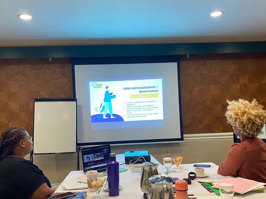 WiftJamaica's tweet photo. It has been 10 months since we elected our new board. A board that is harmonized through leadership humility, insightful business understanding, trustful culture, and learning agility.
@nadeanrawlins @mezanayoka @WIFTI_Talks
#womeninfilmandtelevision #WIFTJA #Jamaica 🇯🇲 https://t.co/jHAFzxsooI