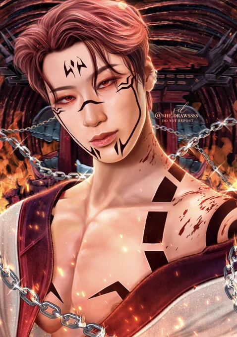the ATEEZ x JJK trio - mini series#MINGI #SAN #산 #YEOSANG #ATEEZ #에이티즈 #ATEEZfanart #JJK #GojoSatoru #SUKUNA #inumakitoge 