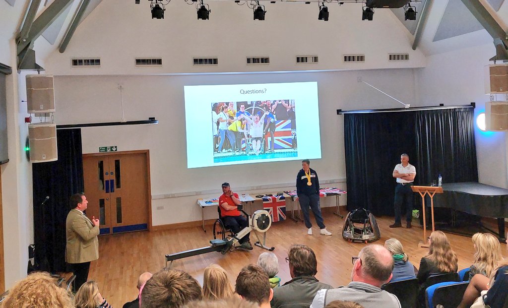WSPA10's tweet photo. A rollercoaster of a talk tonight @Warminster1707. Emotional highs &amp; lows from 3 parents involved in @WeAreInvictus .
So much courage. So honest. 
Much to be learnt from their resilience. https://t.co/UXIwiEsKqj